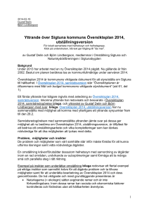 Yttrande över Sigtuna kommuns Översiktsplan 2014
