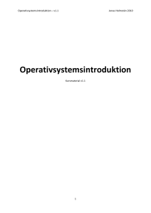 Operativsystemsintroduktion