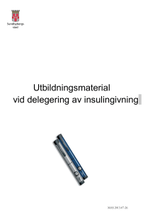 6.3 A Utbildningsmaterial för delegering av insulingivning