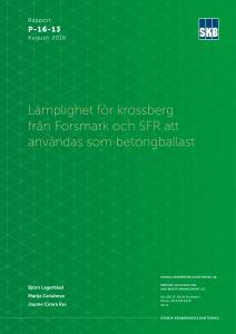 Lämplighet för krossberg från Forsmark och SFR att användas som