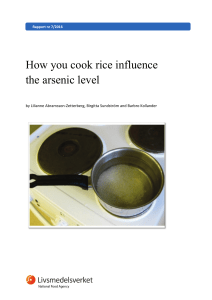How you cook rice influence the arsenic level