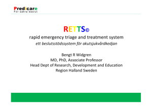 RETTS© rapid emergency triage and treatment system