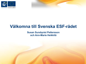 presentationen från ESF-rådet