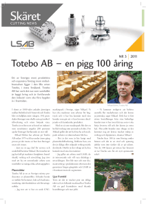 Totebo AB – en pigg 100 åring