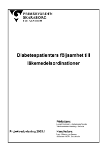 Diabetespatienters följsamhet till läkemedelsordinationer