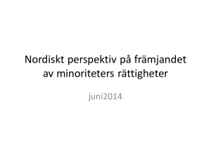 Nordiskt perspektiv på främjandet av minoriteters rättigheter