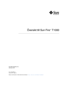 Översikt till Sun Fire T1000