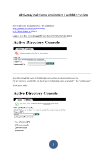 Aktivera/Inaktivera användare i webbkonsollen - IT
