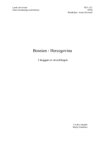 Bosnien - Hercegovina - Lund University Publications