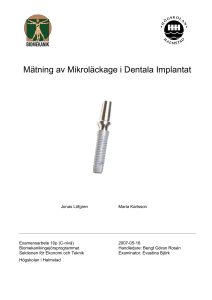 Mätning av Mikroläckage i Dentala Implantat