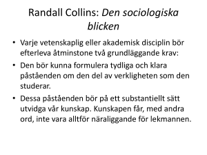 Randall Collins: Den sociologiska blicken