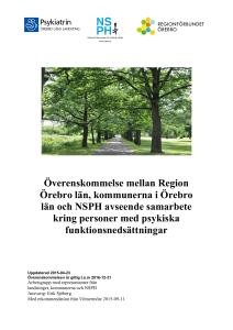 Överenskommelse mellan Örebro läns landsting, kommunerna i