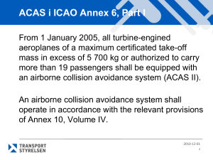 ACAS i ICAO Annex 6, Part I