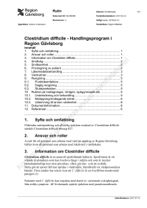 Clostridium difficile - Handlingsprogram i Region Gävleborg
