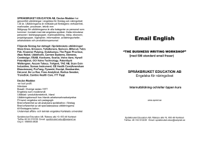 Email English - Språkbruket Education AB