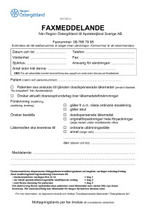faxmeddelande - Region Östergötland