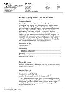 Glukosmätning med CGM vid diabetes