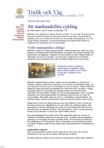 Att marknadsföra cykling