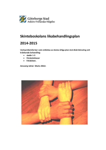Skinteboskolans likabehandlingsplan 2014/2015
