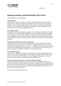 Harpest (tularemi), patientinformation 2017-03-02