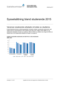 Sysselsättning bland studerande 2015