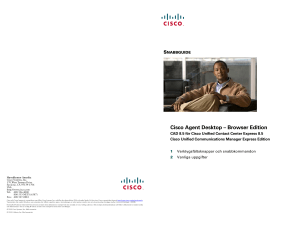 Cisco Agent Desktop - Browser Edition