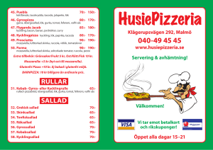 rullar sallad - Husie Pizzeria