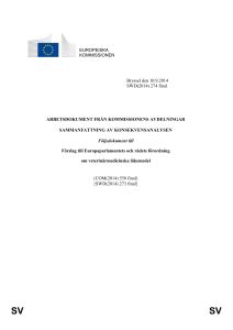SV SV 1. Problemformulering Direktiv 2001/82/EG och förordning
