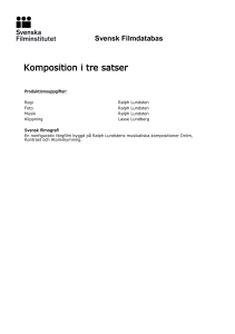 Svensk Filmdatabas - Komposition i tre satser