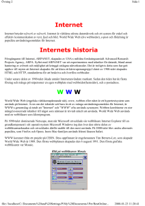 Internet Internets historia WWW