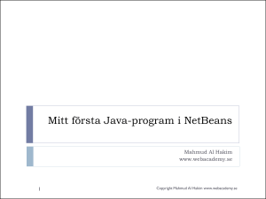 Mitt första Java program
