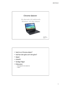 Chrome-datorer - SeniorNet Huddinge