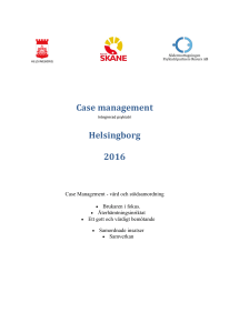 Case management Helsingborg 2016