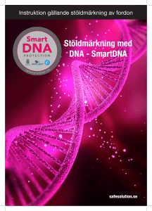 Stöldmärkning med DNA - SmartDNA