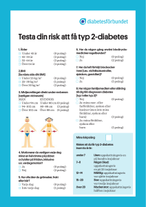 Testa din risk att få typ 2-diabetes