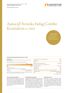 Autocall Svenska bolag Combo Kvartalsvis nr 3034