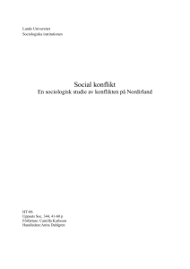Social konflikt - Lund University Publications