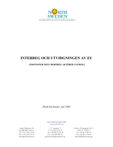 5. positioner om interreg och utvidgningen – synpunkter från olika