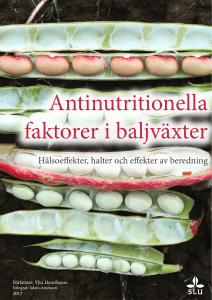 Antinutritionella faktorer i baljväxter
