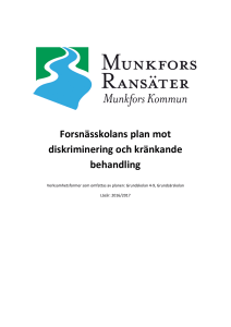 Forsnässkolans plan mot diskriminering och kränkande behandling