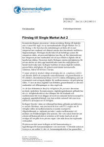 Förslag till Single Market Act 2