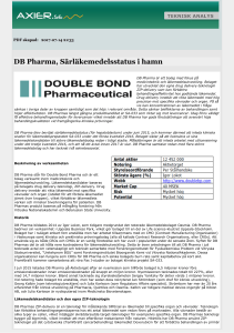 DB Pharma, Särläkemedelsstatus i hamn