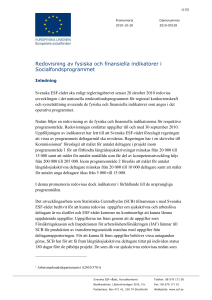 Redovisning av fysiska och finansiella - Svenska ESF
