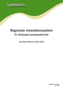Regionala innovationssystem. En fördjupad