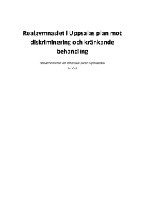 Realgymnasiet i Uppsalas plan mot diskriminering och kränkande