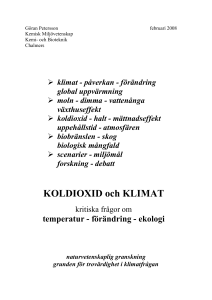 KOLDIOXID och KLIMAT - Chalmers Publication Library