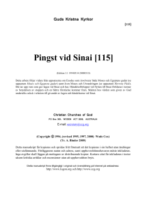 Pingst vid Siani [115] - Christian Churches of God