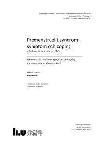 Premenstruellt syndrom: symptom och coping