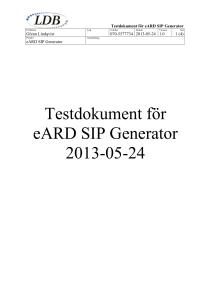 Testdokument för eARD SIP Generator 2013-05-24