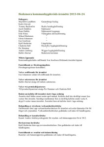 Hedemora kommunbygderåds årsmöte 2013-04-24
